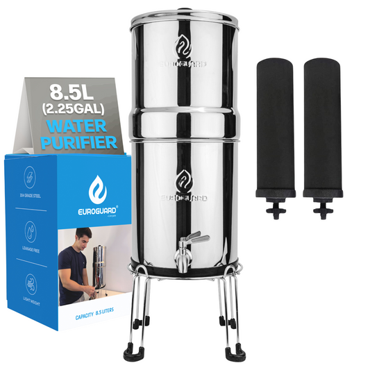 Premium Gravity Water Filtration System - 8.5L With Stand